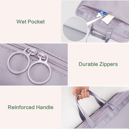 Hanging Luggage Organizer Travel Closet for Carry-on, Portable 5 in 1 Storage Bag for Women, Foldable Packing Cube for Clothes, Travel Essentials, Blue