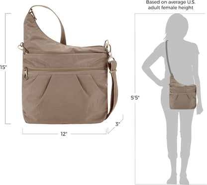 Anti-Theft Signature 3 Compartment Crossbody Bag