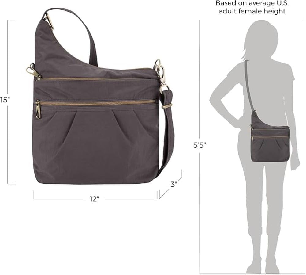 Anti-Theft Signature 3 Compartment Crossbody Bag