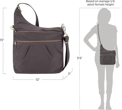 Anti-Theft Signature 3 Compartment Crossbody Bag