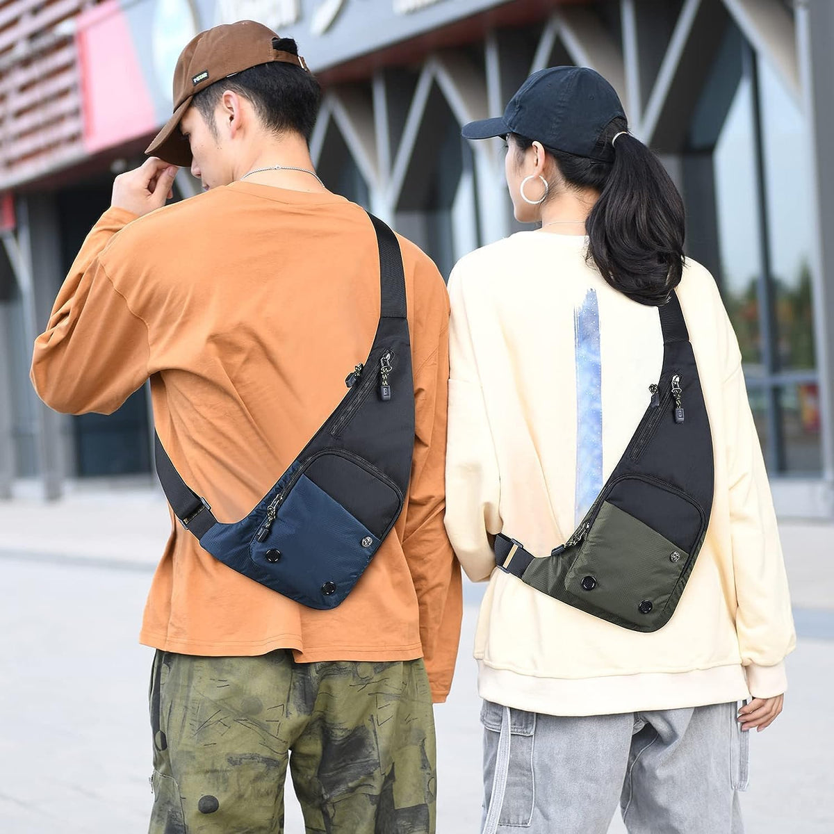 Water-resist Sling Bag Crossbody Bag for Men Slim Chest Backpack Man Purse Small Shoulder Bag for Travel Hiking