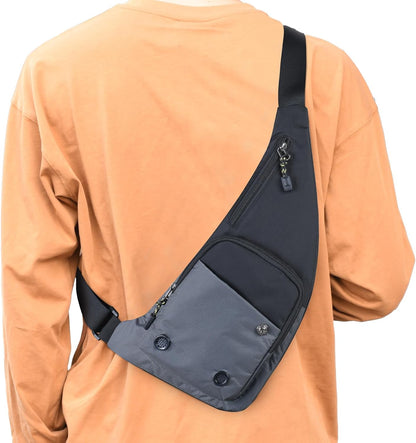 Water-resist Sling Bag Crossbody Bag for Men Slim Chest Backpack Man Purse Small Shoulder Bag for Travel Hiking