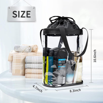 Clear Toiletry Bag, Travel Toiletry Bag for Women, TSA Approved Toiletry Bag, Waterproof Clear Makeup Bag Cosmetic Pouch, Transparent Makeup Organizer, Carry on Airport Airline Compliant