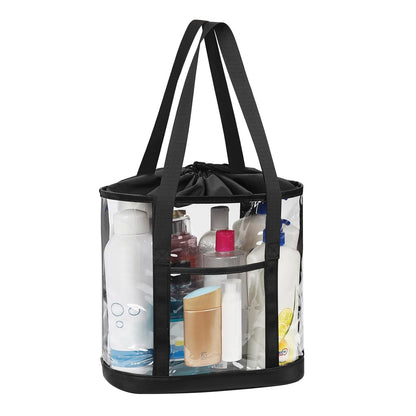 Clear Toiletry Bag, Travel Toiletry Bag for Women, TSA Approved Toiletry Bag, Waterproof Clear Makeup Bag Cosmetic Pouch, Transparent Makeup Organizer, Carry on Airport Airline Compliant