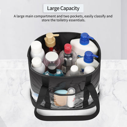 Clear Toiletry Bag, Travel Toiletry Bag for Women, TSA Approved Toiletry Bag, Waterproof Clear Makeup Bag Cosmetic Pouch, Transparent Makeup Organizer, Carry on Airport Airline Compliant