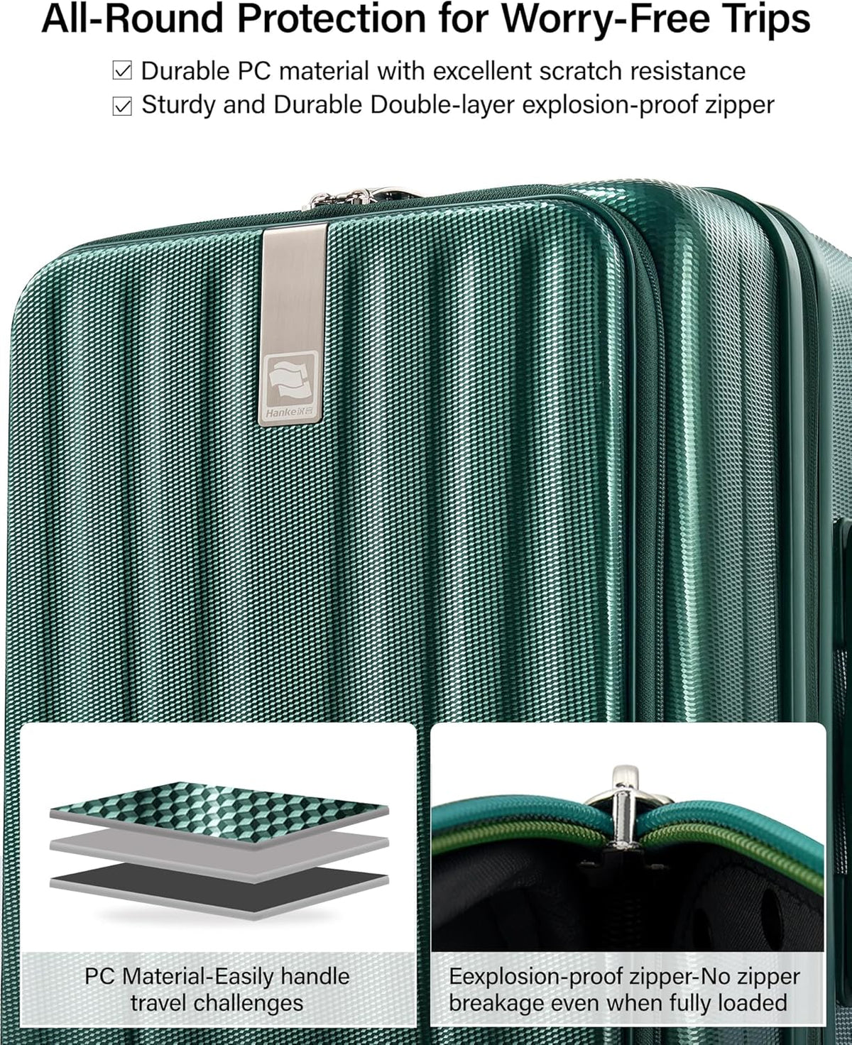 16 Inch Expandable Under Seat Luggage with Wheels Top Opening Small Suitcase with Wheels Carry On Luggage Airline Approved Lightweight Hard Shell Suitcases for Weekender Overnight-Caribbean Blue
