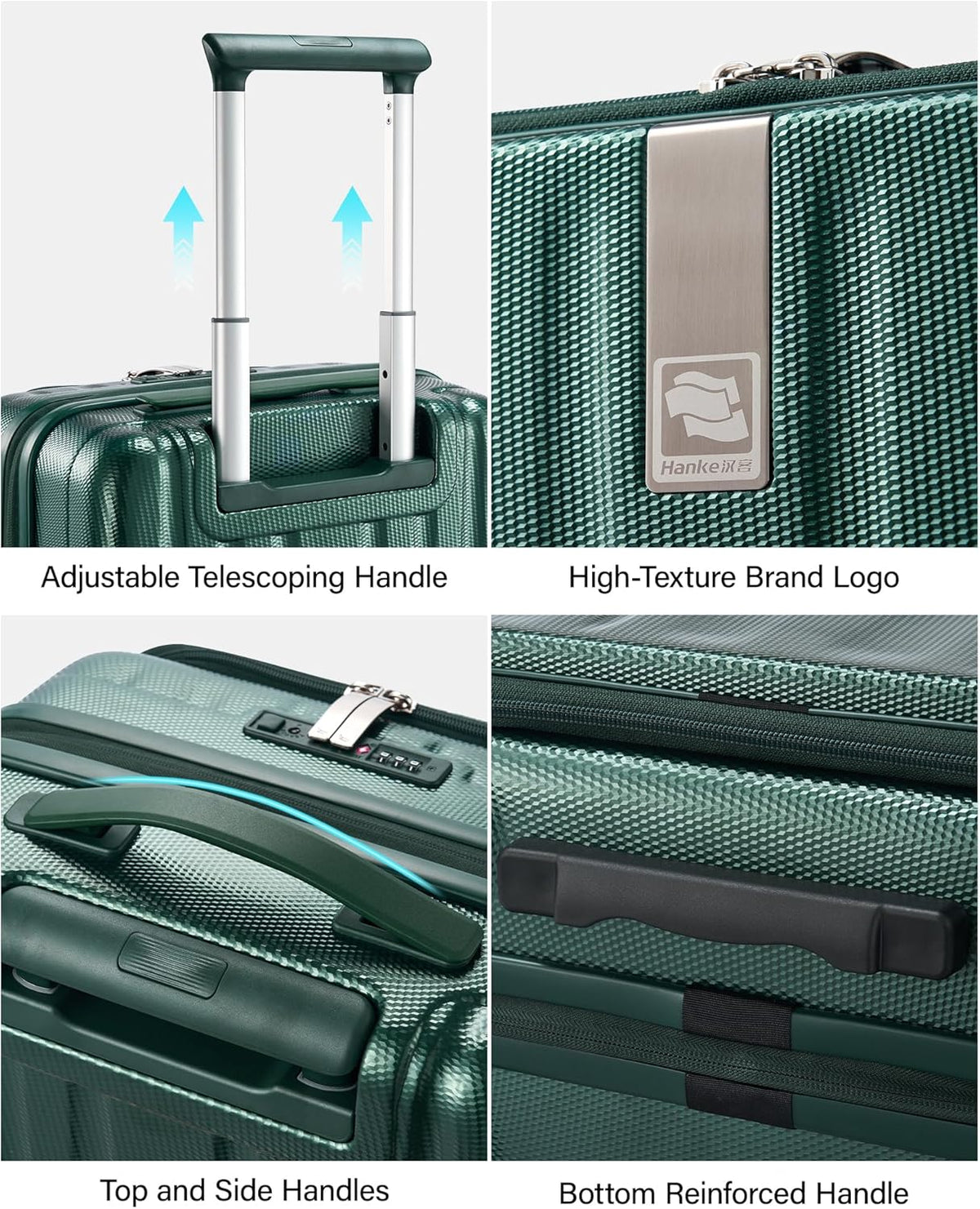 16 Inch Expandable Under Seat Luggage with Wheels Top Opening Small Suitcase with Wheels Carry On Luggage Airline Approved Lightweight Hard Shell Suitcases for Weekender Overnight-Caribbean Blue