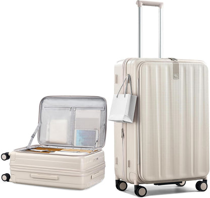 16 Inch Expandable Under Seat Luggage with Wheels Top Opening Small Suitcase with Wheels Carry On Luggage Airline Approved Lightweight Hard Shell Suitcases for Weekender Overnight-Caribbean Blue