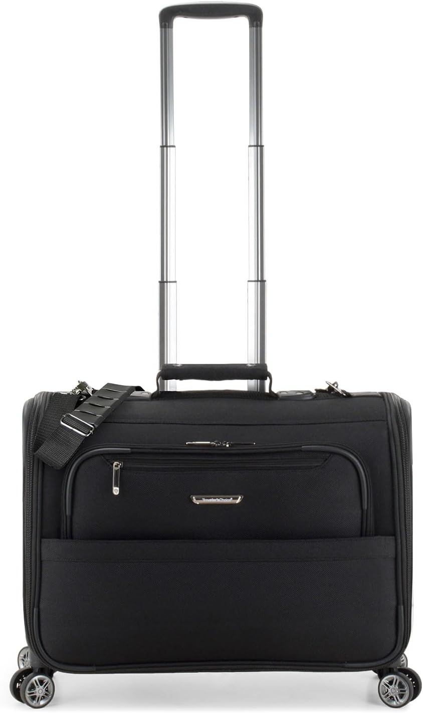 Carry-On Softside 8-Wheeled Spinner Garment Bag Luggage, Black, 21-Inch