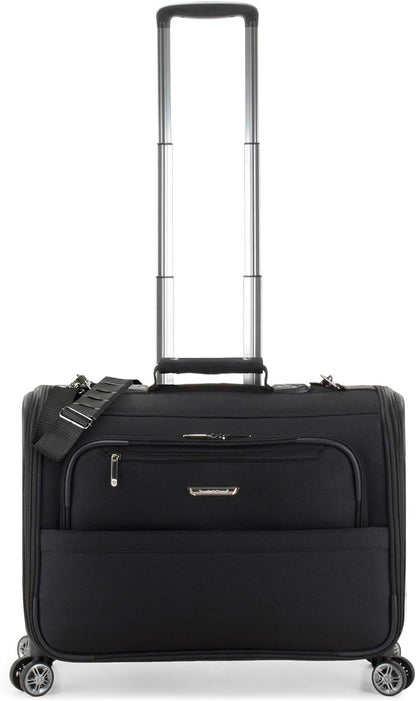 Carry-On Softside 8-Wheeled Spinner Garment Bag Luggage, Black, 21-Inch