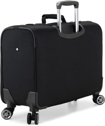Carry-On Softside 8-Wheeled Spinner Garment Bag Luggage, Black, 21-Inch