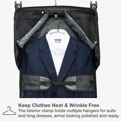 Carry-On Softside 8-Wheeled Spinner Garment Bag Luggage, Black, 21-Inch