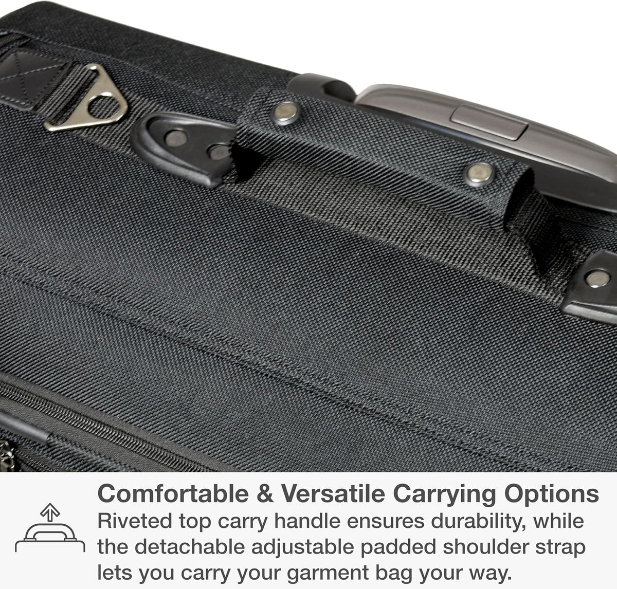 Carry-On Softside 8-Wheeled Spinner Garment Bag Luggage, Black, 21-Inch