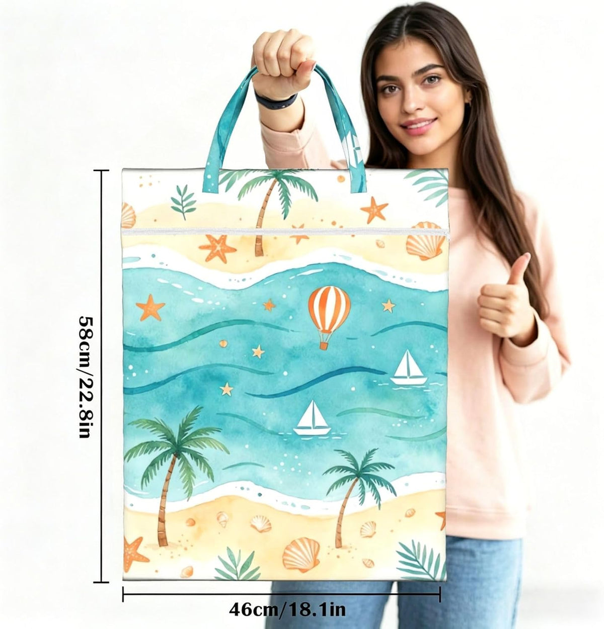 Animals Travel Laundry Bag Washable Waterproof Wet Bag Dirty Clothes Bag For Travel, Gym, Swimming Pool - Colors B