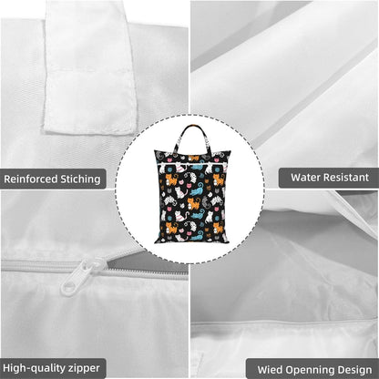 Animals Travel Laundry Bag Washable Waterproof Wet Bag Dirty Clothes Bag For Travel, Gym, Swimming Pool - Colors B