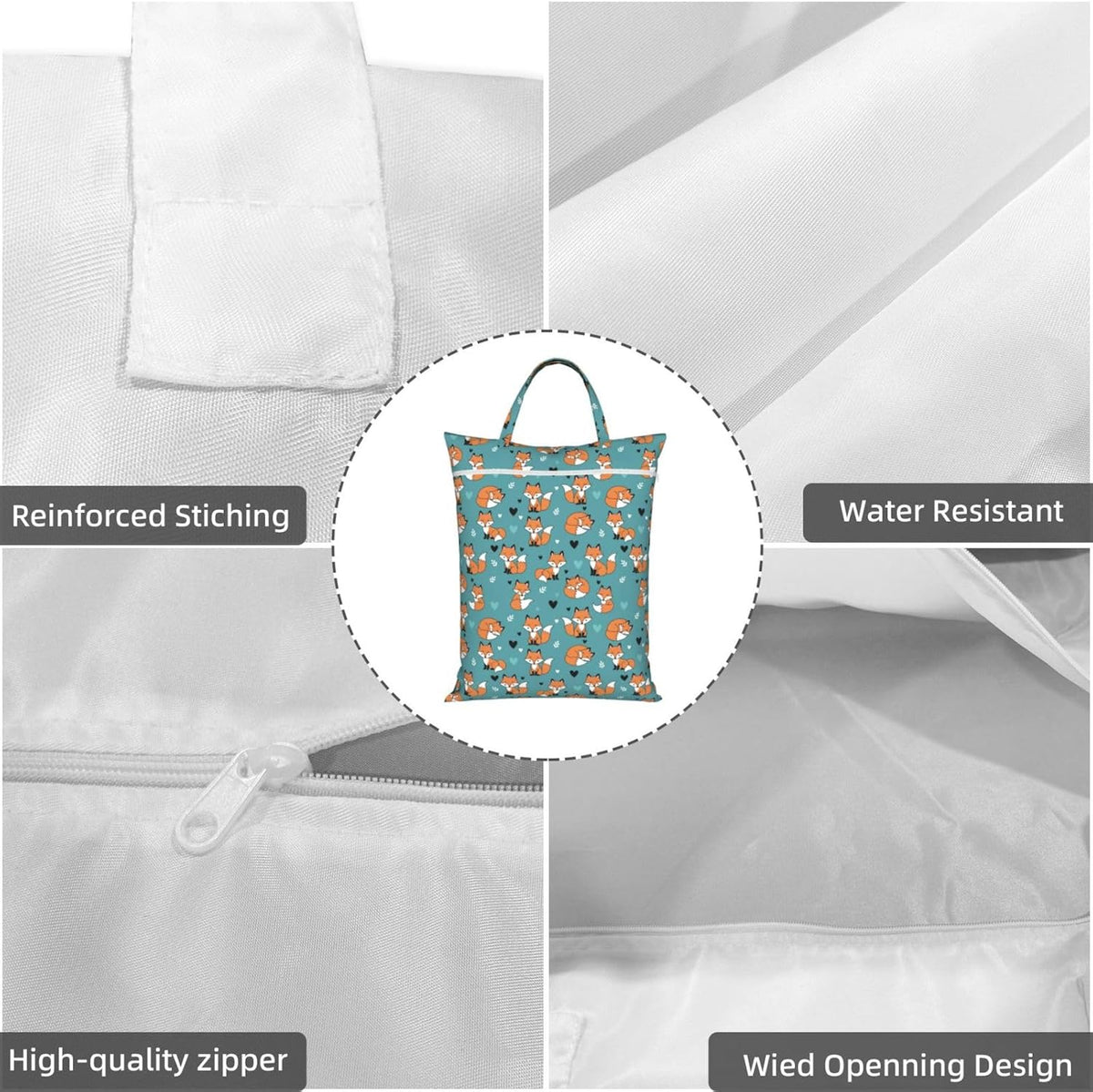 Animals Travel Laundry Bag Washable Waterproof Wet Bag Dirty Clothes Bag For Travel, Gym, Swimming Pool - Colors B