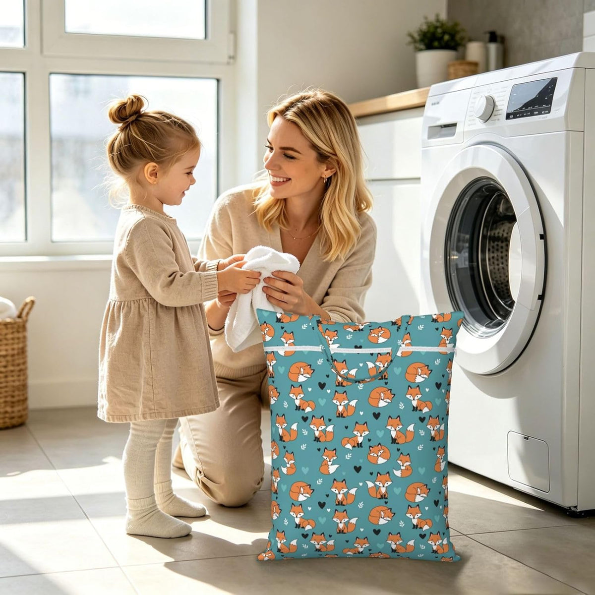 Animals Travel Laundry Bag Washable Waterproof Wet Bag Dirty Clothes Bag For Travel, Gym, Swimming Pool - Colors B