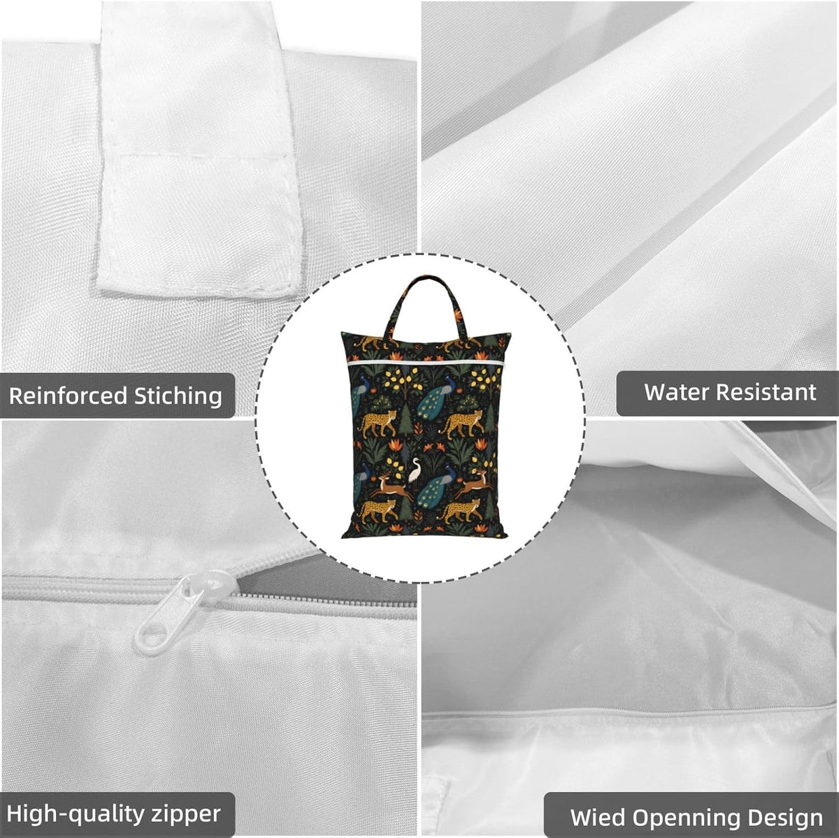 Animals Travel Laundry Bag Washable Waterproof Wet Bag Dirty Clothes Bag For Travel, Gym, Swimming Pool - Colors B