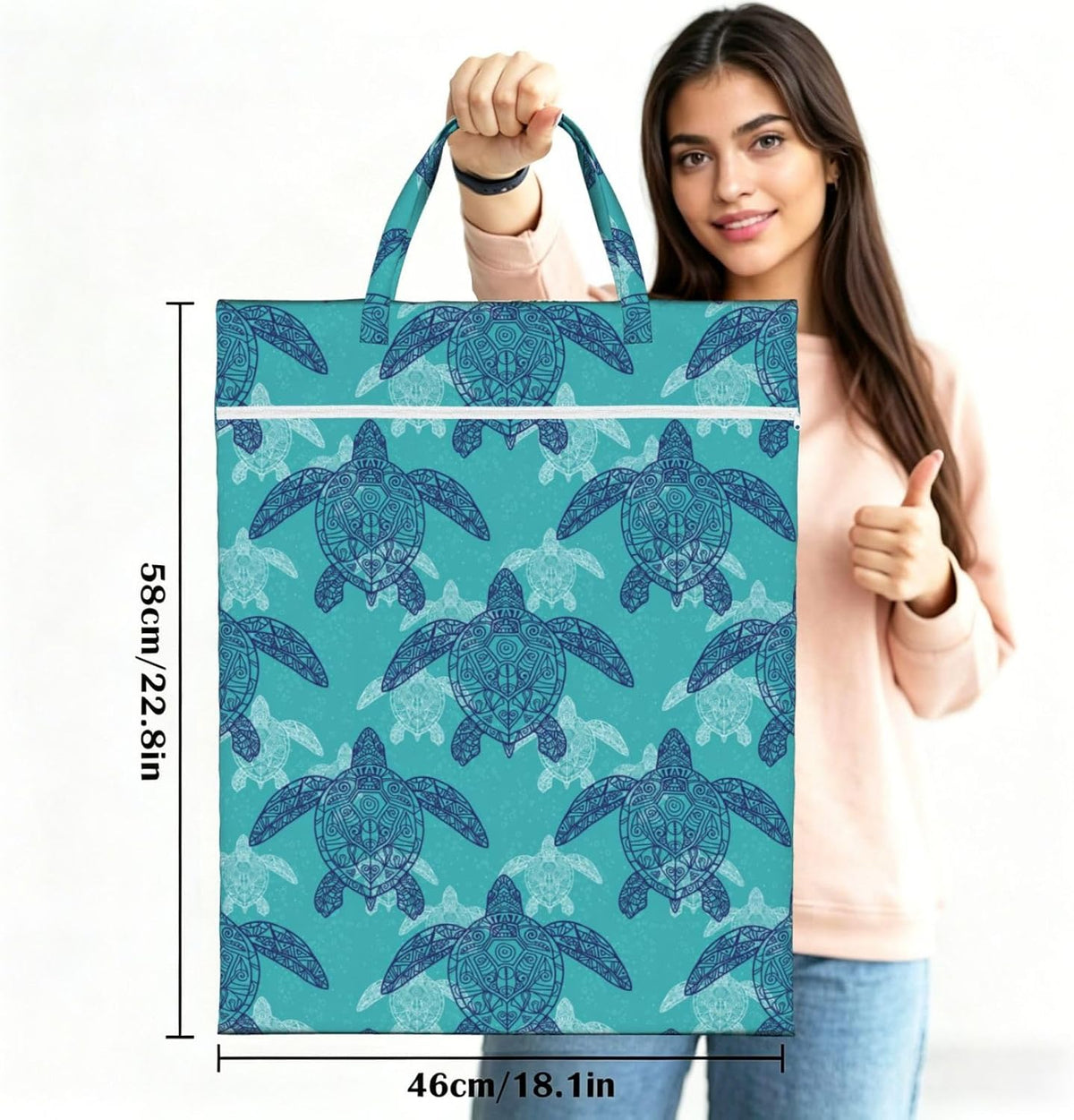 Animals Travel Laundry Bag Washable Waterproof Wet Bag Dirty Clothes Bag For Travel, Gym, Swimming Pool - Colors B