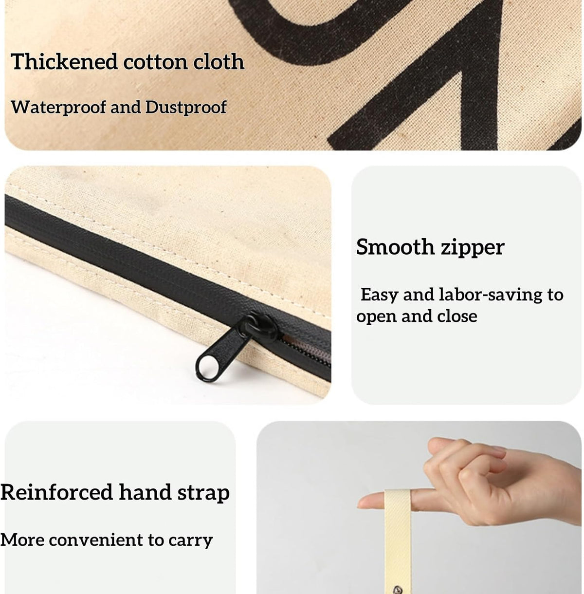 23.6" x17.3" Dirty Clothes Bag for Traveling and Camping, Travel Laundry Bags with Zipper and Hand Strap, Portable and Washable Travel Dirty Clothes Bag