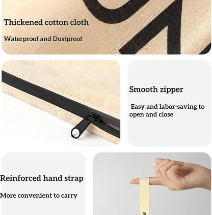 23.6" x17.3" Dirty Clothes Bag for Traveling and Camping, Travel Laundry Bags with Zipper and Hand Strap, Portable and Washable Travel Dirty Clothes Bag