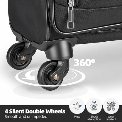 Carry on Luggage 13.7" x 10.6" x 20.4" Airline Approved, 20 Inch Softside Suitcase with Wheels, TSA Lock for Business Trip, Water-Resistant Large Capacity for Men Women