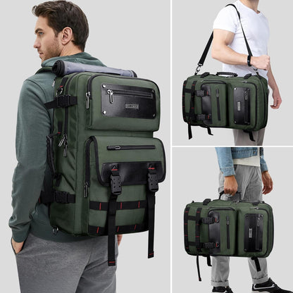 Travel Backpack for Men Duffle Bags Fits 17 Inch Laptop | Nylon Water-resistant 3-in-1 Carry on Backpack Airline Approved, Large Convertible Overnight Rucksack, B685 Silvery Grey