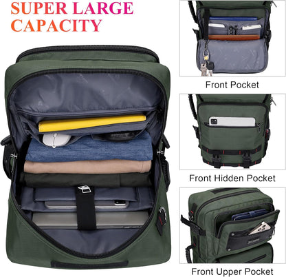Travel Backpack for Men Duffle Bags Fits 17 Inch Laptop | Nylon Water-resistant 3-in-1 Carry on Backpack Airline Approved, Large Convertible Overnight Rucksack, B685 Silvery Grey