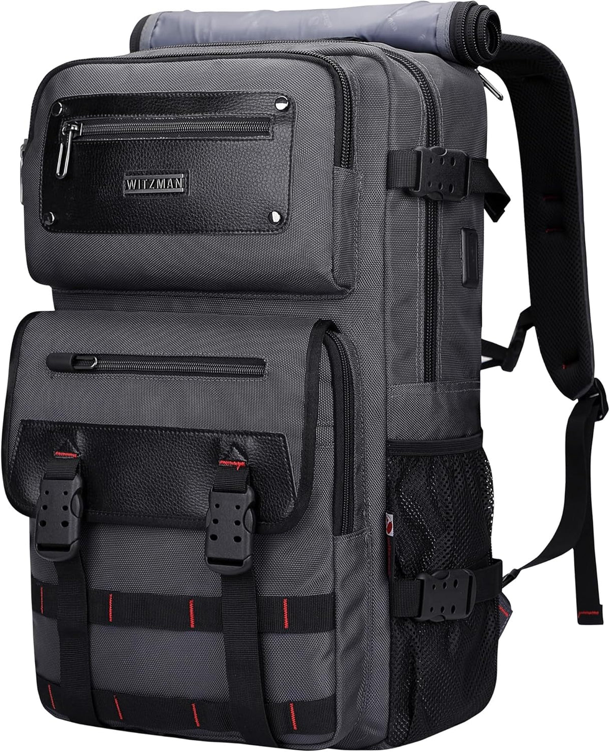 Travel Backpack for Men Duffle Bags Fits 17 Inch Laptop | Nylon Water-resistant 3-in-1 Carry on Backpack Airline Approved, Large Convertible Overnight Rucksack, B685 Silvery Grey