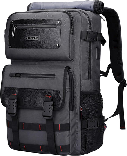 Travel Backpack for Men Duffle Bags Fits 17 Inch Laptop | Nylon Water-resistant 3-in-1 Carry on Backpack Airline Approved, Large Convertible Overnight Rucksack, B685 Silvery Grey