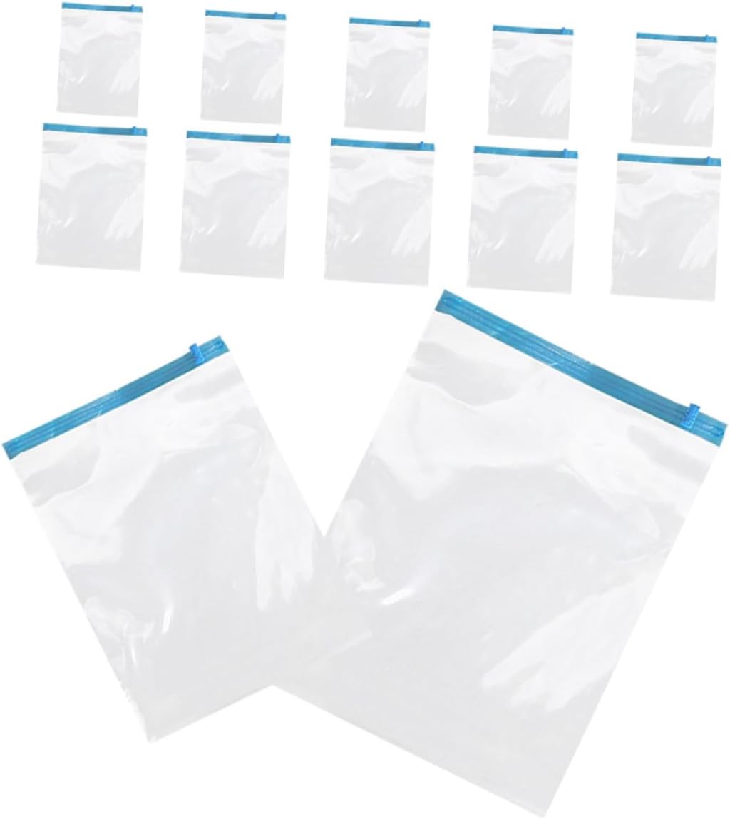 12pcs Reusable Roll up Compression Bags for Travel Luggage, Pa+pe Airtight Space Saver Storage Bags 35x50cm 40x60cm, Hand Roll Cloth Storage for Clothes and Bedding