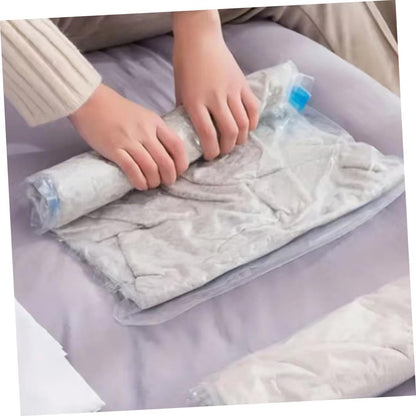 12pcs Reusable Roll up Compression Bags for Travel Luggage, Pa+pe Airtight Space Saver Storage Bags 35x50cm 40x60cm, Hand Roll Cloth Storage for Clothes and Bedding