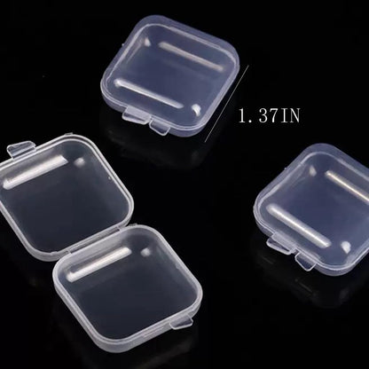 40Pcs Mini Jewelry Storage Containers, 1.37 x 1.37 x 0.7 Inches,Clear Plastic Cases for Pearl Bracelets and Small Accessories (40)