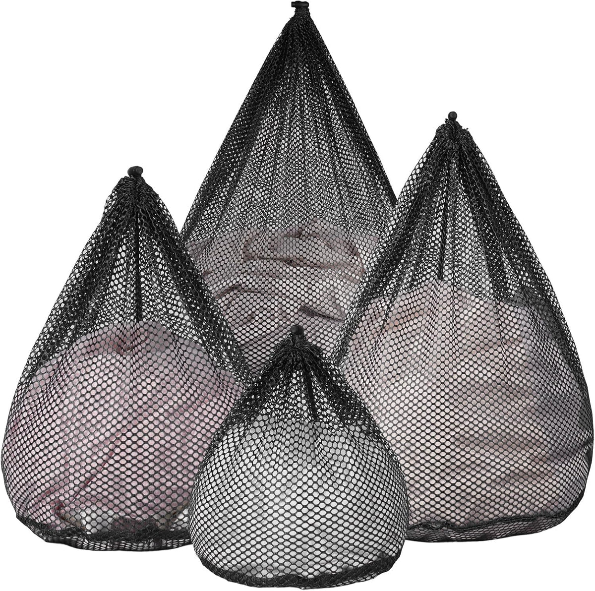 Mesh Laundry Bags Washing Machine Mesh Wash Bags for Clothes,Underwear,Lingerie, Bed Linen with Drawstring Closure Sturdy(4 Size, Yellow)