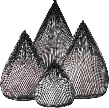 Mesh Laundry Bags Washing Machine Mesh Wash Bags for Clothes,Underwear,Lingerie, Bed Linen with Drawstring Closure Sturdy(4 Size, Yellow)
