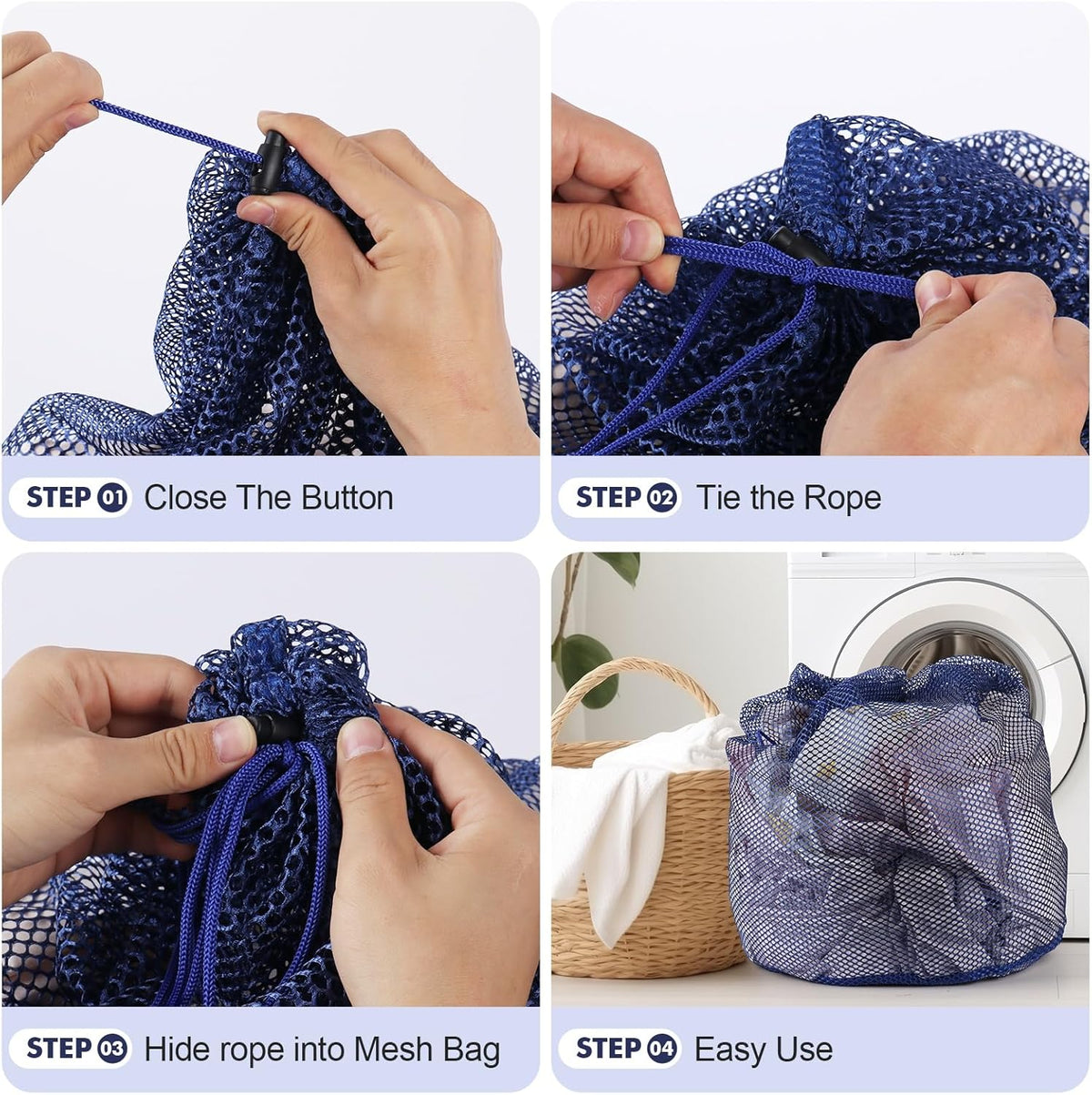 Mesh Laundry Bags Washing Machine Mesh Wash Bags for Clothes,Underwear,Lingerie, Bed Linen with Drawstring Closure Sturdy(4 Size, Yellow)