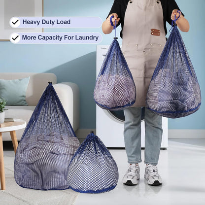 Mesh Laundry Bags Washing Machine Mesh Wash Bags for Clothes,Underwear,Lingerie, Bed Linen with Drawstring Closure Sturdy(4 Size, Yellow)