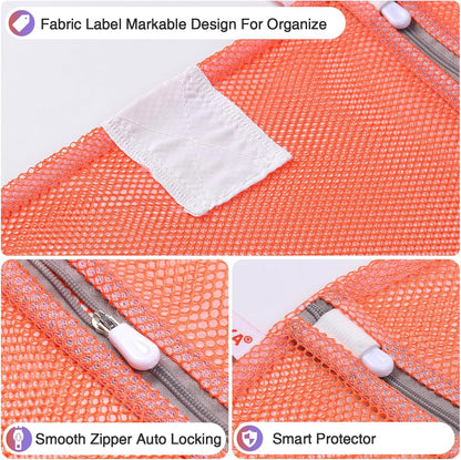 Mesh Laundry Bags Washing Machine Mesh Wash Bags for Clothes,Underwear,Lingerie, Bed Linen with Drawstring Closure Sturdy(4 Size, Yellow)