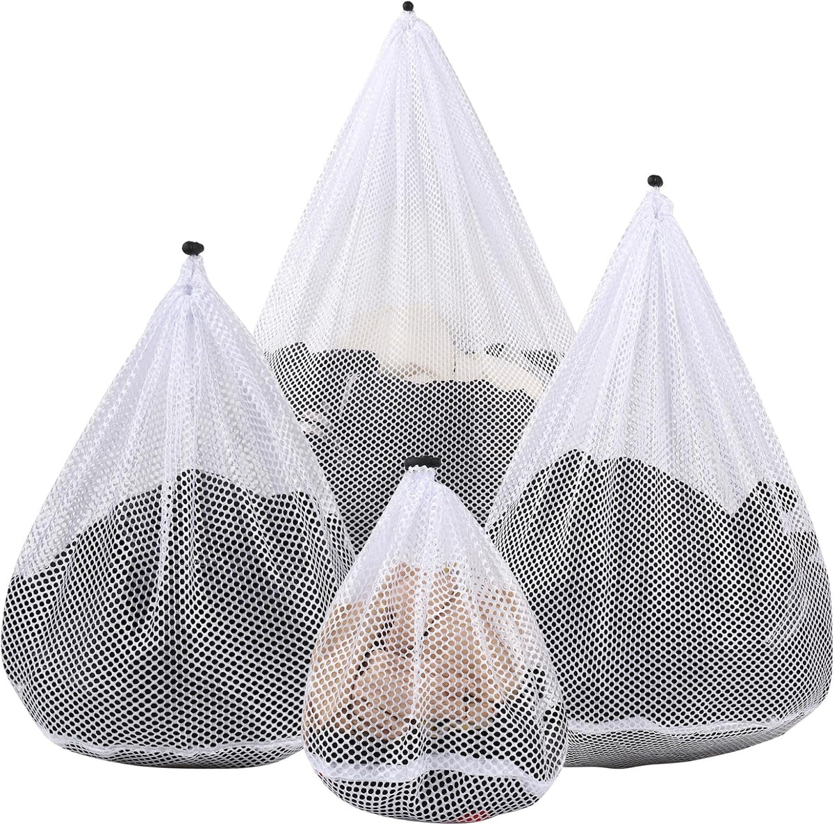 Mesh Laundry Bags Washing Machine Mesh Wash Bags for Clothes,Underwear,Lingerie, Bed Linen with Drawstring Closure Sturdy(4 Size, Yellow)