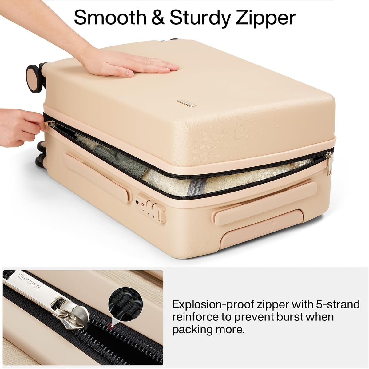 16 Inch Underseat Carry On Luggage, Airline-Approved Hard Shell Small Suitcase with Spinner Wheels, Lightweight Tsa Lock Travel Luggage for Short Trips(Bamboo Green)