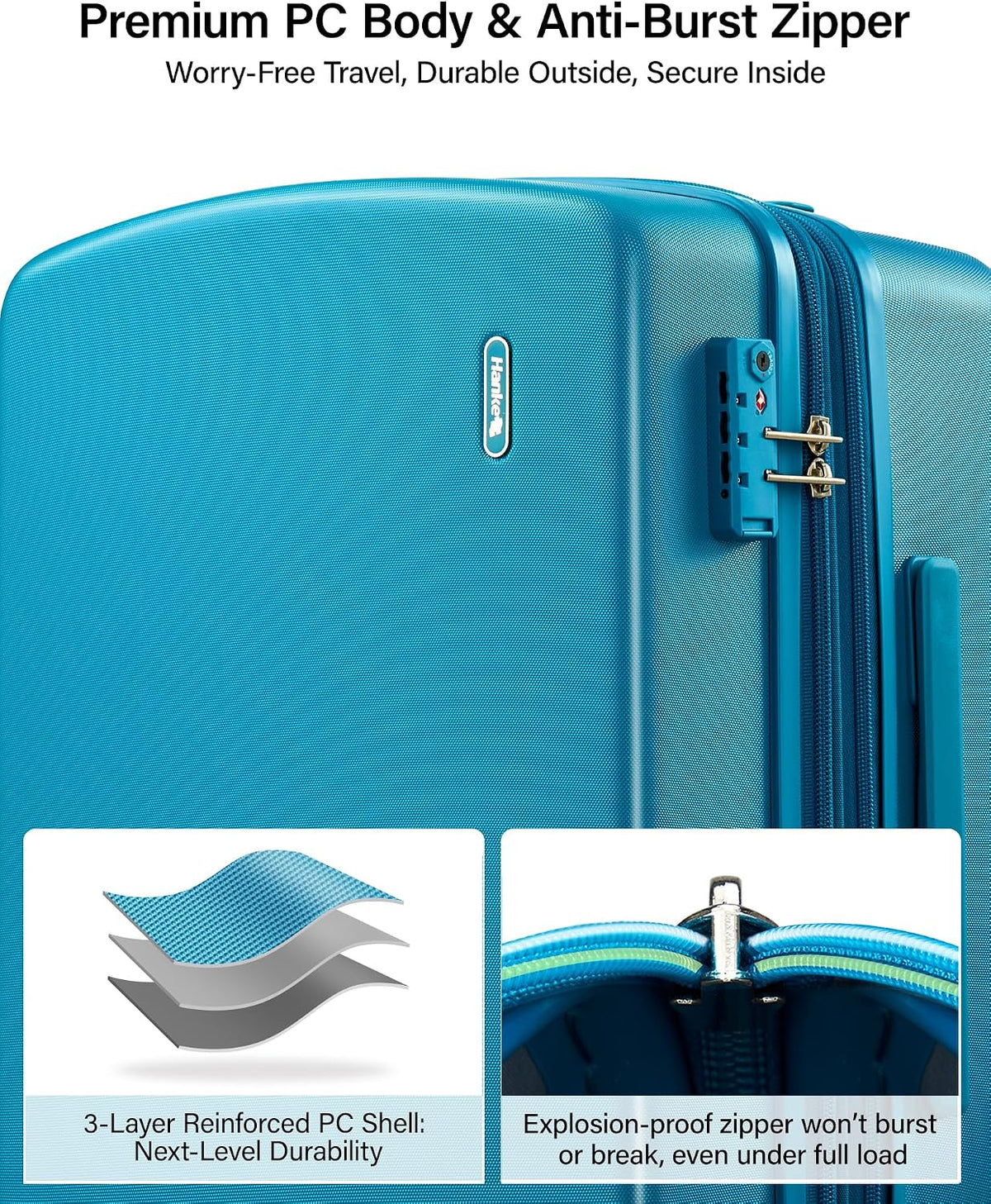 16 Inch Underseat Carry On Luggage, Airline-Approved Hard Shell Small Suitcase with Spinner Wheels, Lightweight Tsa Lock Travel Luggage for Short Trips(Bamboo Green)