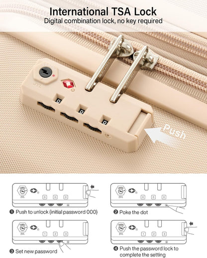 16 Inch Underseat Carry On Luggage, Airline-Approved Hard Shell Small Suitcase with Spinner Wheels, Lightweight Tsa Lock Travel Luggage for Short Trips(Bamboo Green)