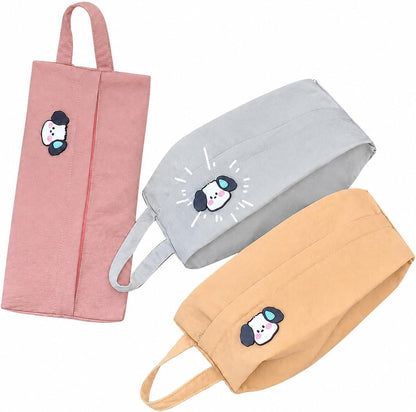 3 Pack Travel Underwear Organizer Bags, Portable Packing Pouches for Luggage, Waterproof Cosmetic and Sock Storage Bags with Handle