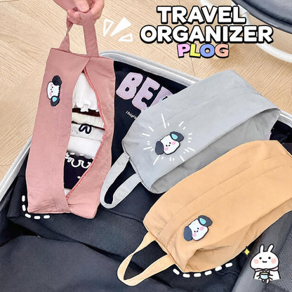 3 Pack Travel Underwear Organizer Bags, Portable Packing Pouches for Luggage, Waterproof Cosmetic and Sock Storage Bags with Handle
