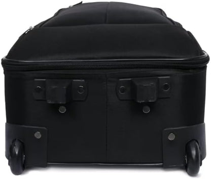 Pilot Carry On 18" Softside 2 Wheel Luggage for Travel, Black