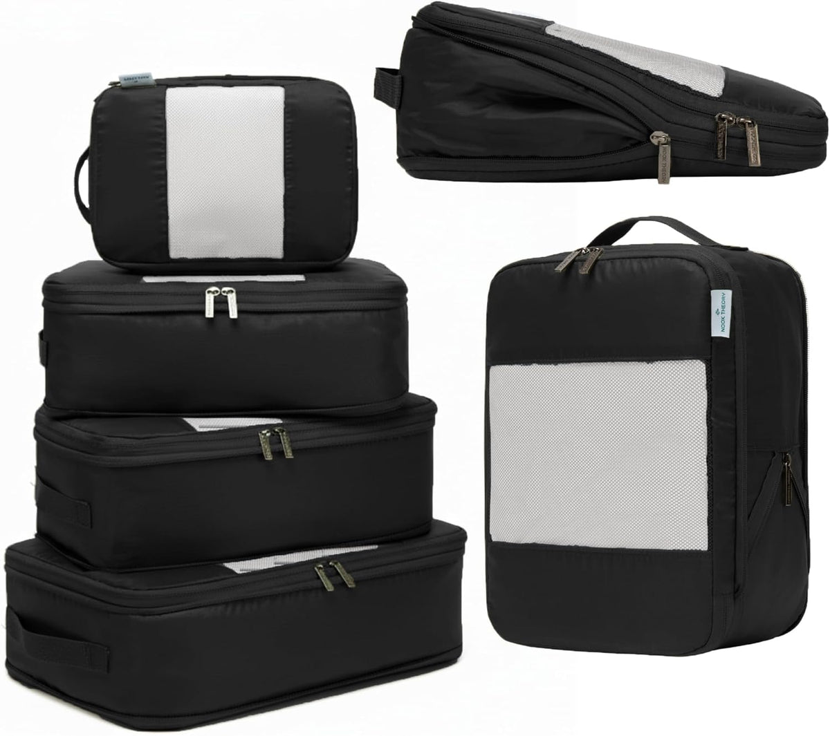 Large Compression Packing Cubes for Travel - Lightweight Compression Packing Cube Set, Water-Resistant Luggage Organizer Bags & Suitcase Organizers, Travel Cubes for Carry-On, Checked Luggage