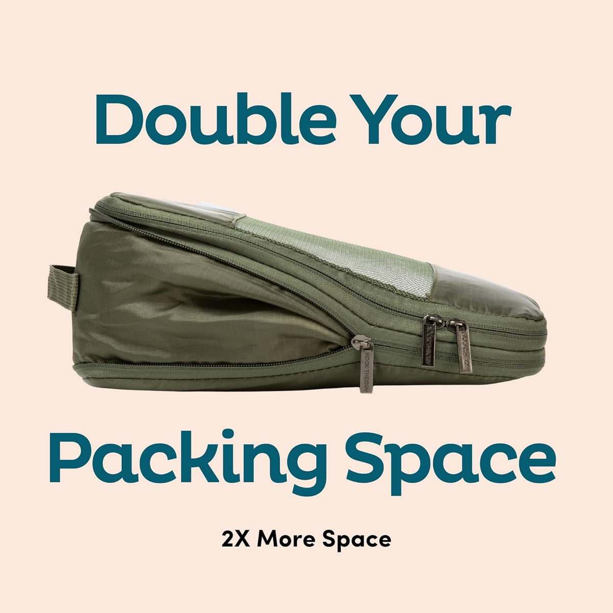 Large Compression Packing Cubes for Travel - Lightweight Compression Packing Cube Set, Water-Resistant Luggage Organizer Bags & Suitcase Organizers, Travel Cubes for Carry-On, Checked Luggage