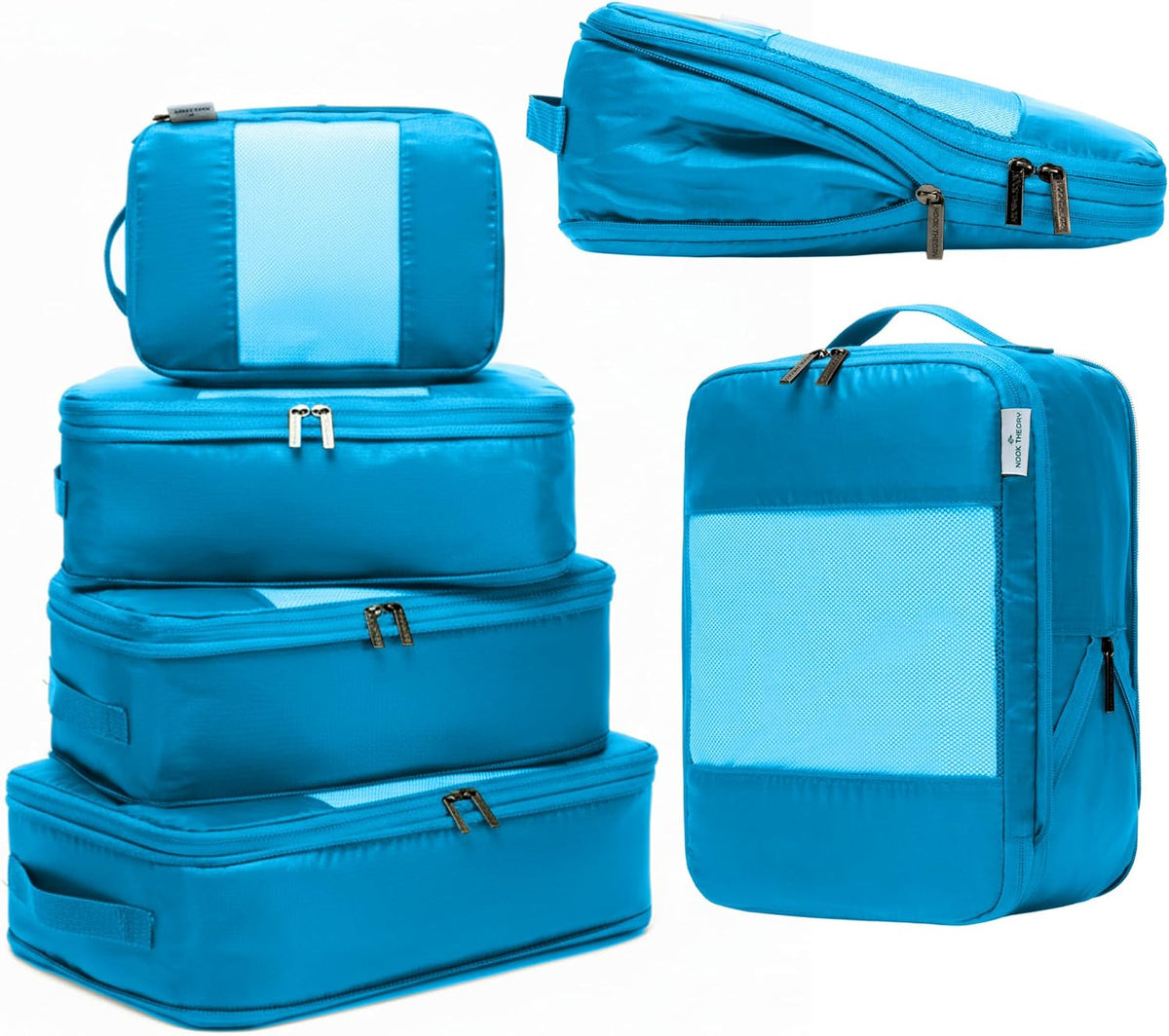 Large Compression Packing Cubes for Travel - Lightweight Compression Packing Cube Set, Water-Resistant Luggage Organizer Bags & Suitcase Organizers, Travel Cubes for Carry-On, Checked Luggage