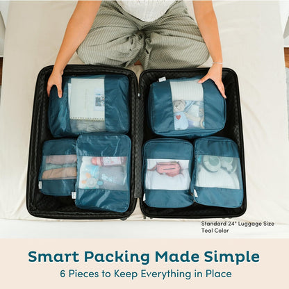 Large Compression Packing Cubes for Travel - Lightweight Compression Packing Cube Set, Water-Resistant Luggage Organizer Bags & Suitcase Organizers, Travel Cubes for Carry-On, Checked Luggage
