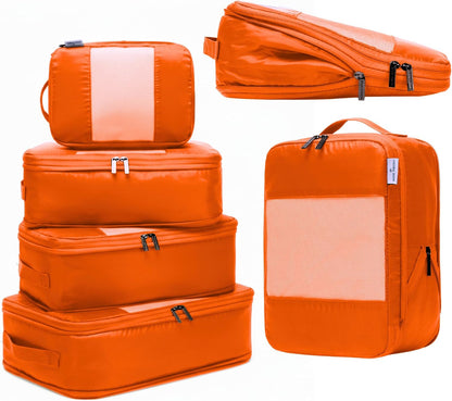 Large Compression Packing Cubes for Travel - Lightweight Compression Packing Cube Set, Water-Resistant Luggage Organizer Bags & Suitcase Organizers, Travel Cubes for Carry-On, Checked Luggage